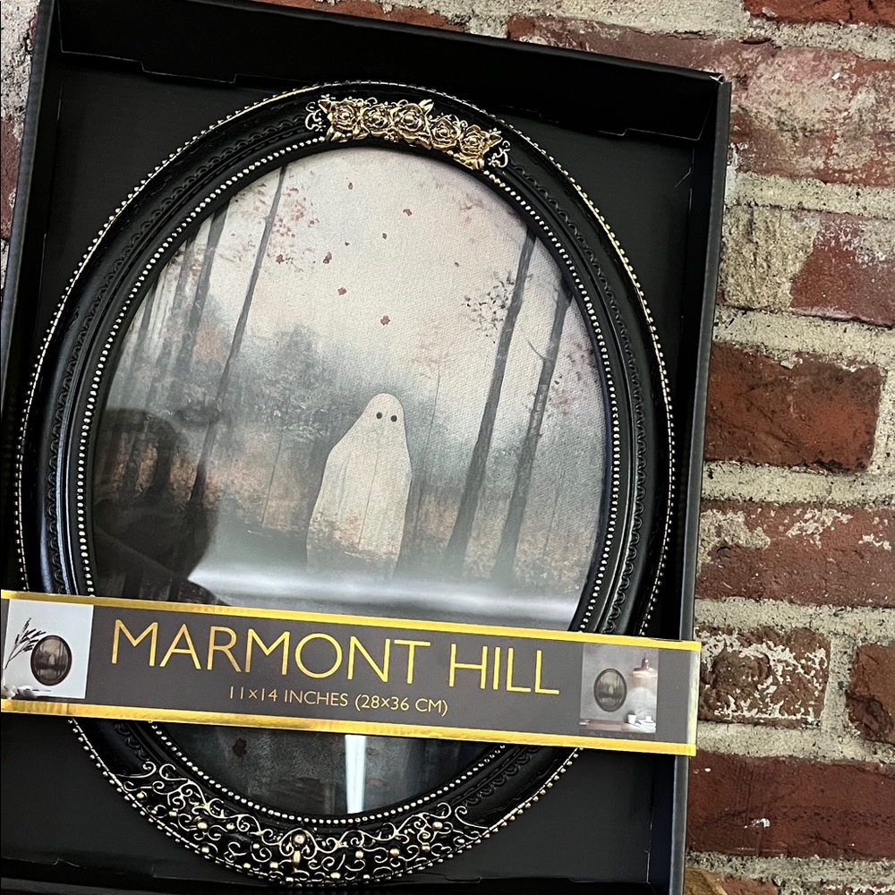 Ghostly Forest Wall Art - Black and Gold
